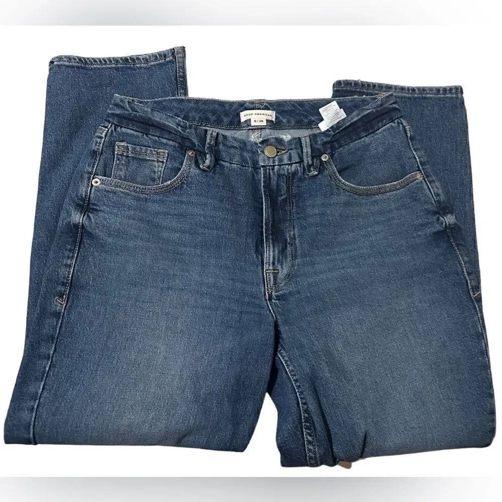 Good American Good Icon Cropped Jeans GNIC255T